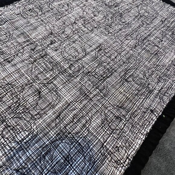 Set‎ Of 4 Handmade Quilted Placemats With Red & Orange Poppies Floral Design - Picture 4 of 14